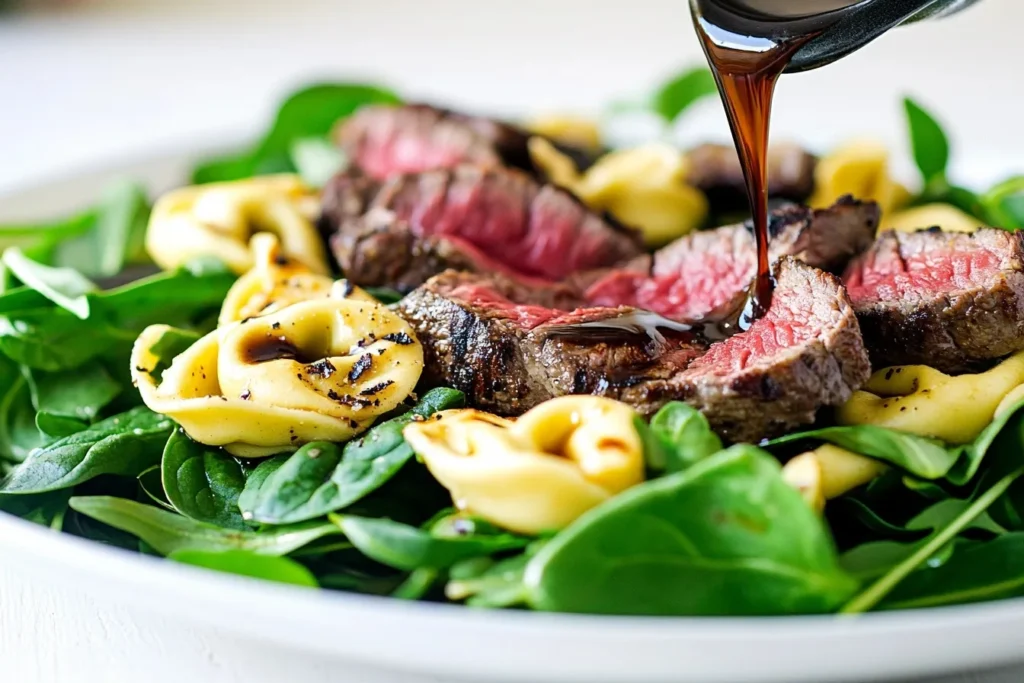 Ultimate Guide to Steak and Pasta Recipes: Delicious Ideas for Every Meal 17 Steak and tortellini salad with spinach and balsamic vinaigrette