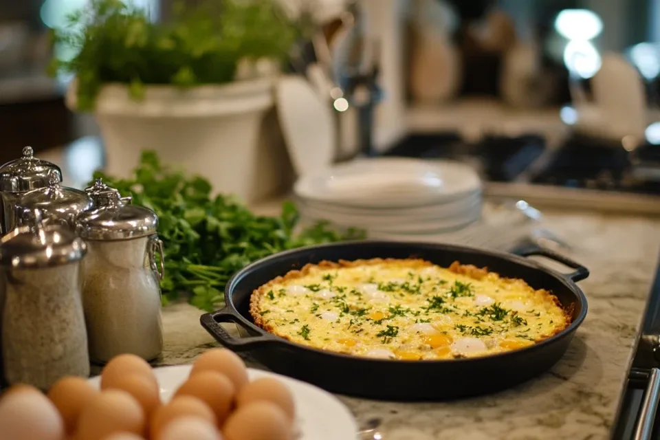 what egg size is used in most recipes 8 "Stylish kitchen counter with eggs, fresh herbs, and ingredients used in Ina Garten’s cooking, such as a quiche."