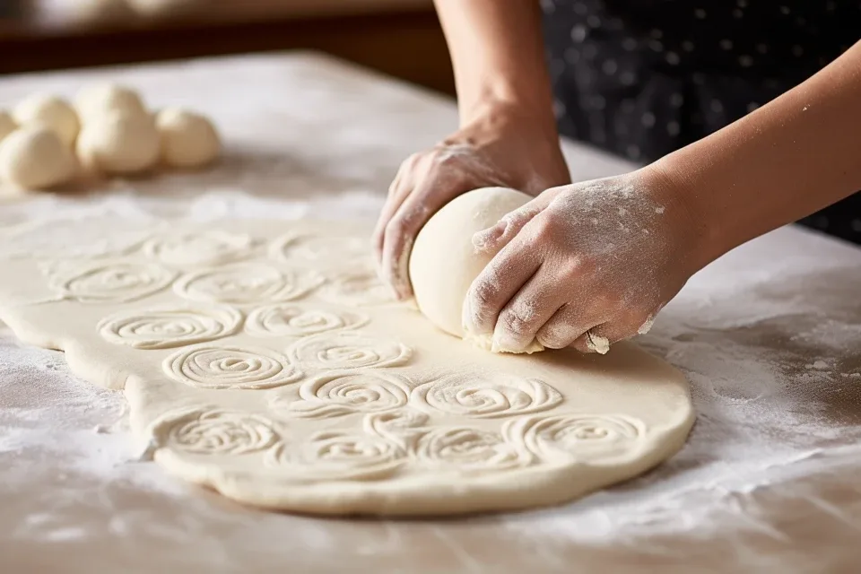 The Ultimate Guide to Making the Perfect Gipfeli Recipe: Traditional Swiss Croissants 8 Step-by-step process of rolling out Gipfeli dough, cutting into triangles