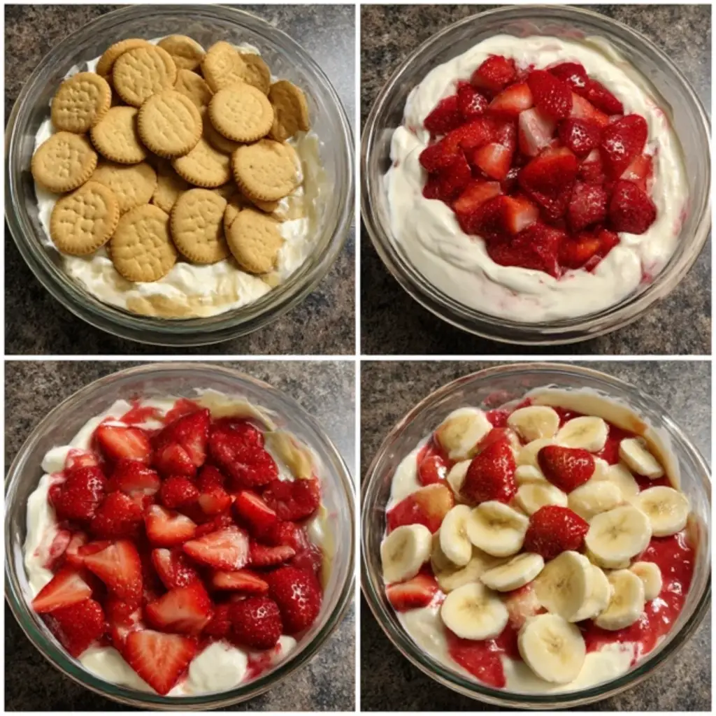 The Best Strawberry Banana Pudding: A Southern Classic with a Fruity Twist 8 Layering steps for the best strawberry banana pudding