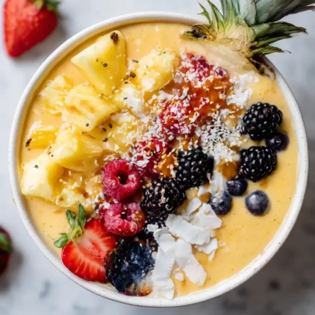 The Ultimate Guide to Pineapple: Unlock the Sweet and Powerful Health Benefits of This Tropical Fruit 9 Creative Pineapple Dishes: Pineapple Smoothie Bowl
