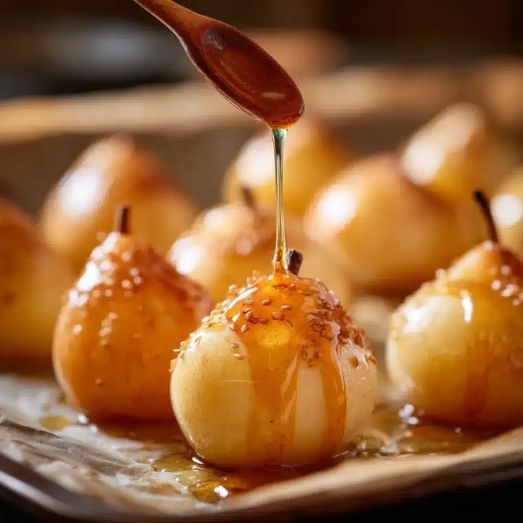 Baked Pears with Feta, Honey, and Cranberries: A Sweet and Savory Holiday Treat 7 Step-by-step preparation of baked pears with feta, honey, and cranberries