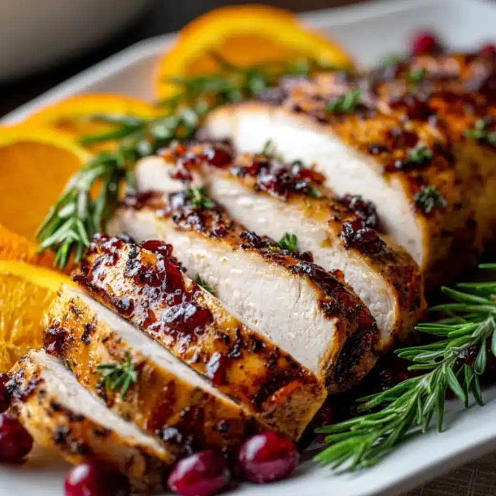 Slow cooker cranberry orange turkey breast