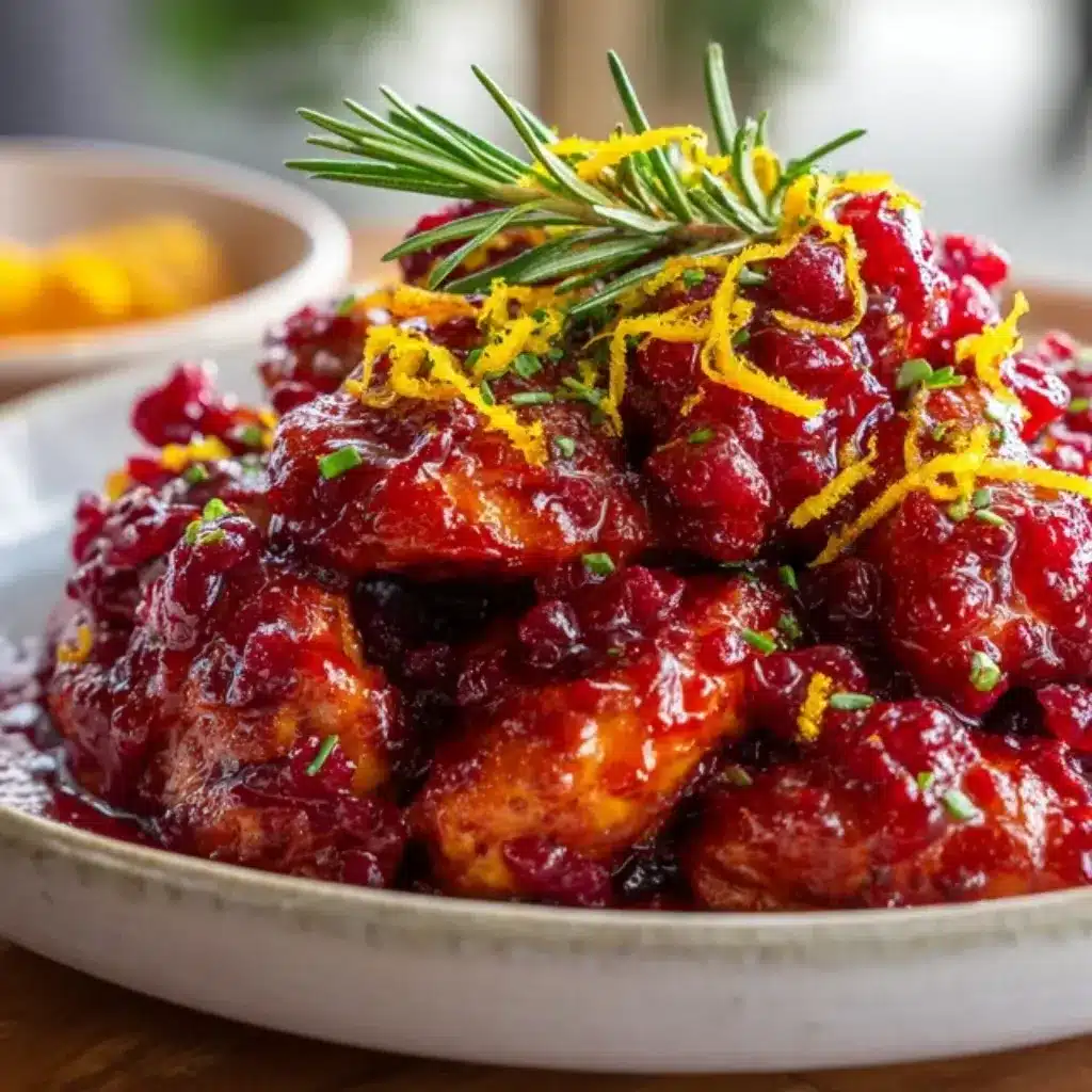Cranberry Orange Chicken: A Flavorful Holiday Favorite 6 Cranberry orange chicken served with mashed potatoes and vegetables