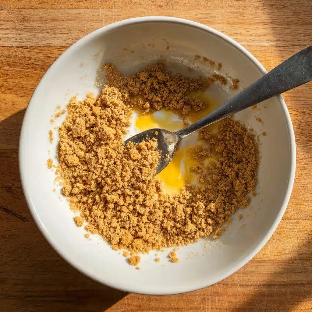 Banana Caramel Peanut Cheesecake baking in the oven