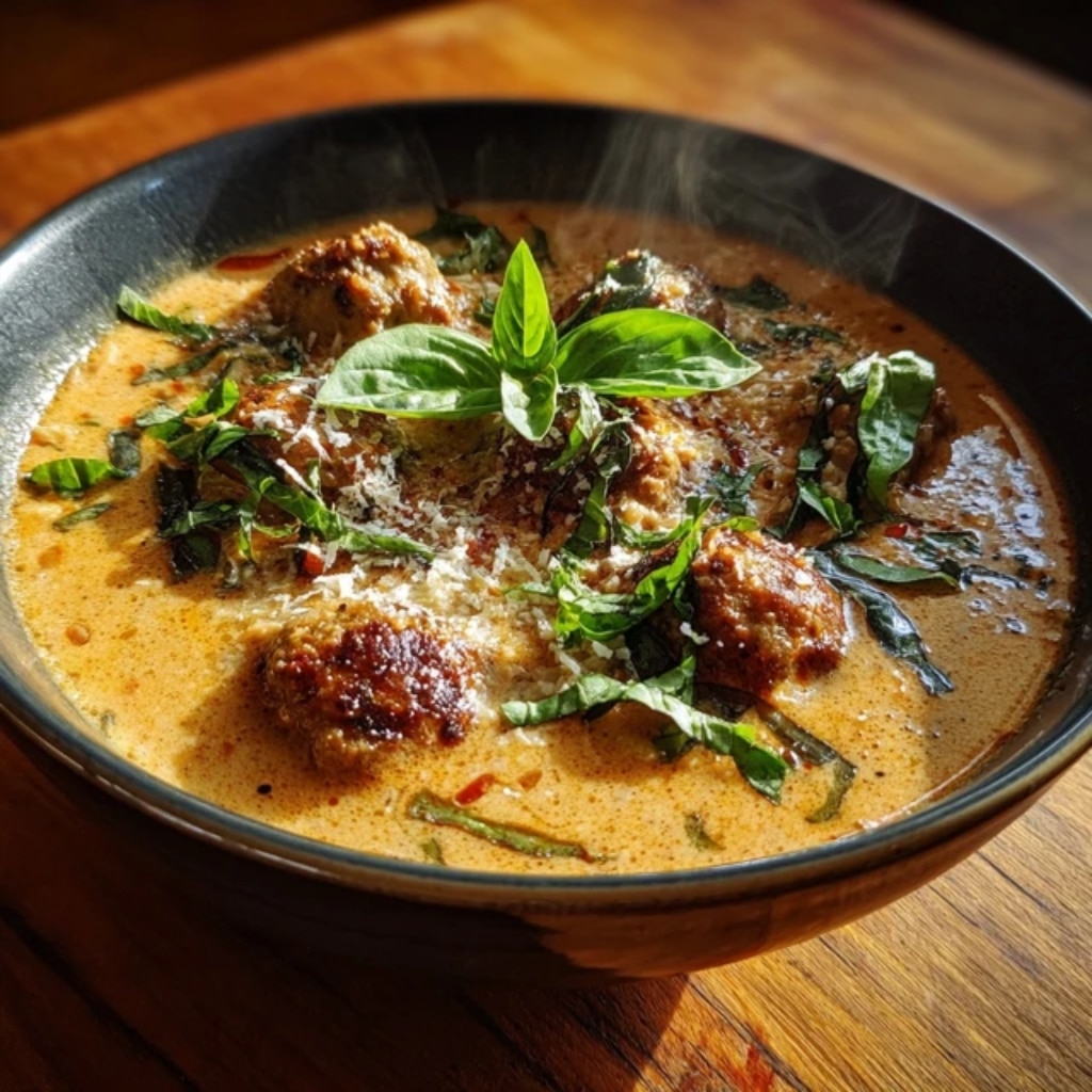 Top 18 Soup Recipes We Love to Make at FreshRecips 2 Bowl of Creamy Italian Meatball Soup with garlic bread and salad