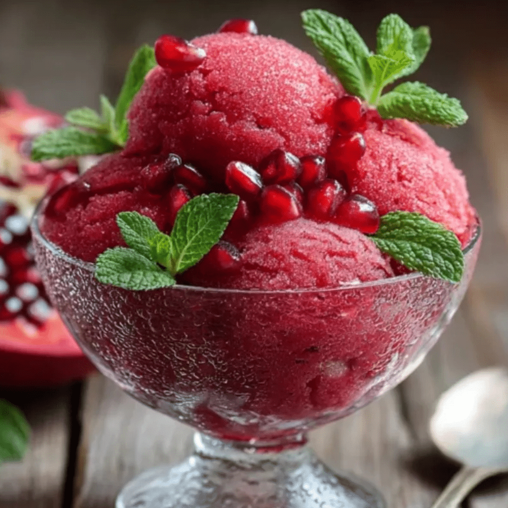 family-enjoying-pomegranate-sorbet-freshrecips