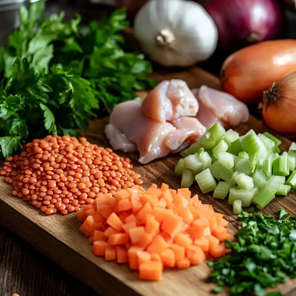 Chicken Lentil Soup: A Comforting, Nutritious Bowl You’ll Love 7 Ingredients for Chicken Lentil Soup with lentils and chicken