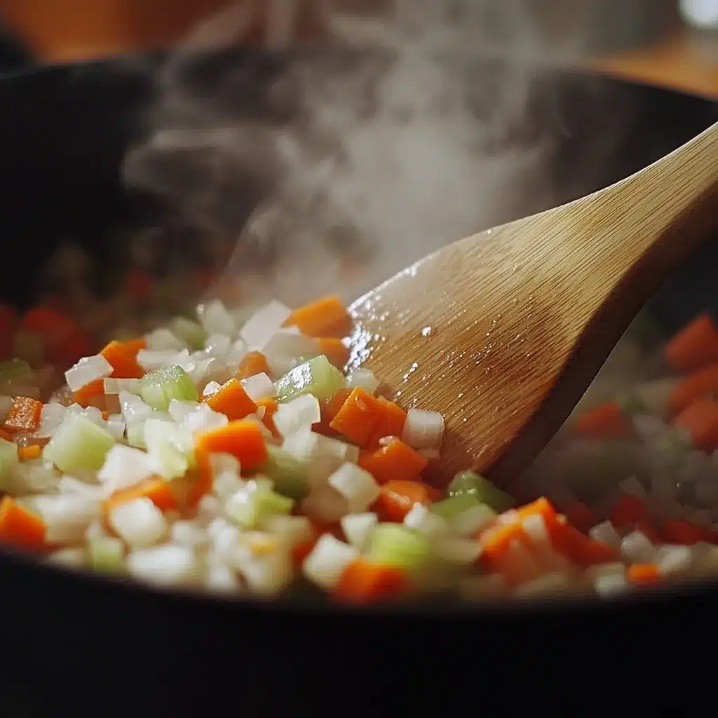Chicken Lentil Soup: A Comforting, Nutritious Bowl You’ll Love 8 Sautéing vegetables for chicken lentil soup base