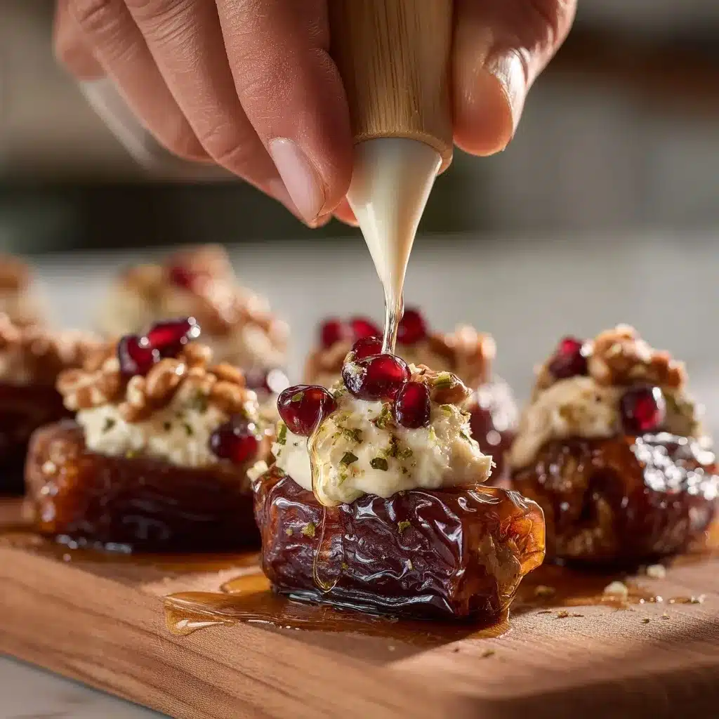 steps to make mascarpone stuffed dates with pomegranate