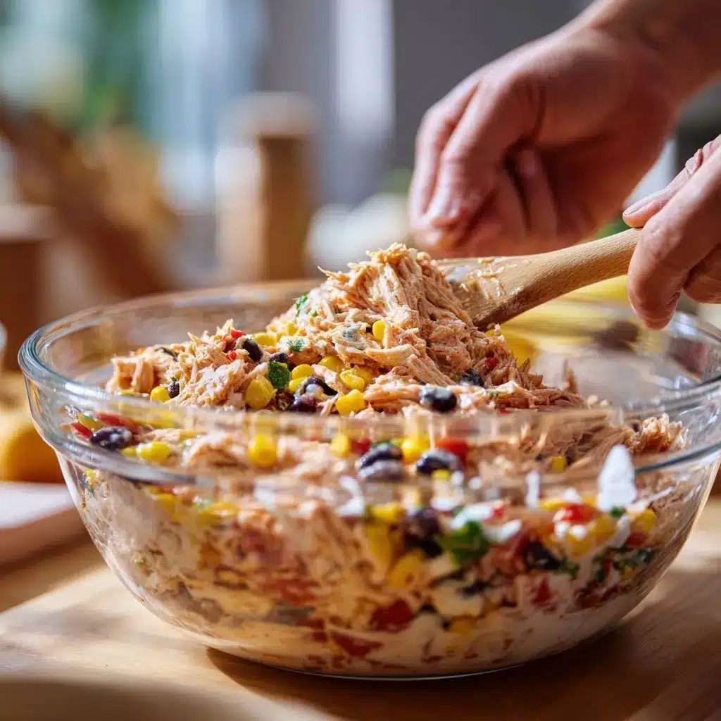 Chicken Burrito Casserole – The Ultimate Comfort Food for Busy Nights 7 Baked chicken burrito casserole with bubbling cheese in oven