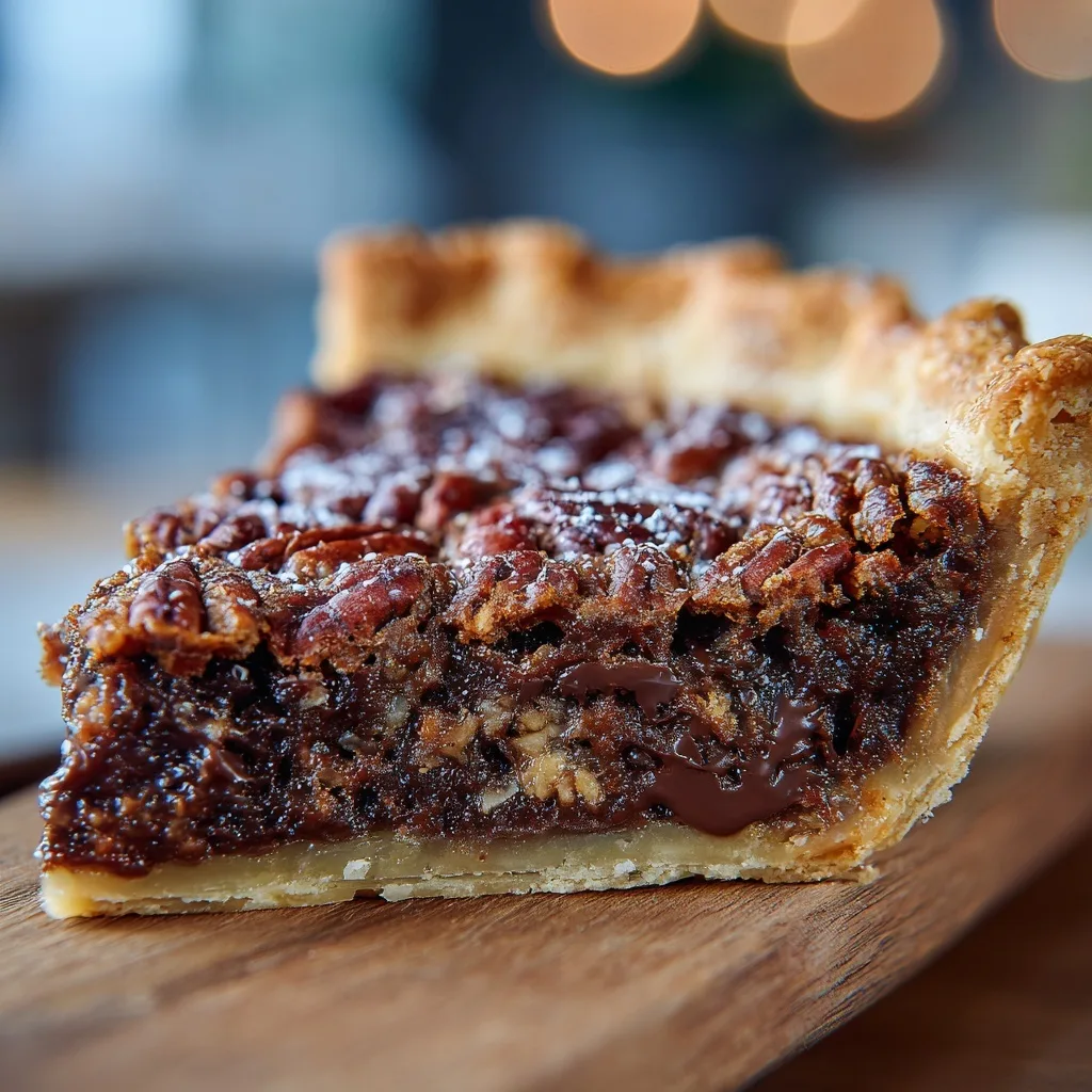 Texas Chocolate Pecan Pie – The Ultimate Southern Dessert Classic 7 Serving Texas Chocolate Pecan Pie with ice cream