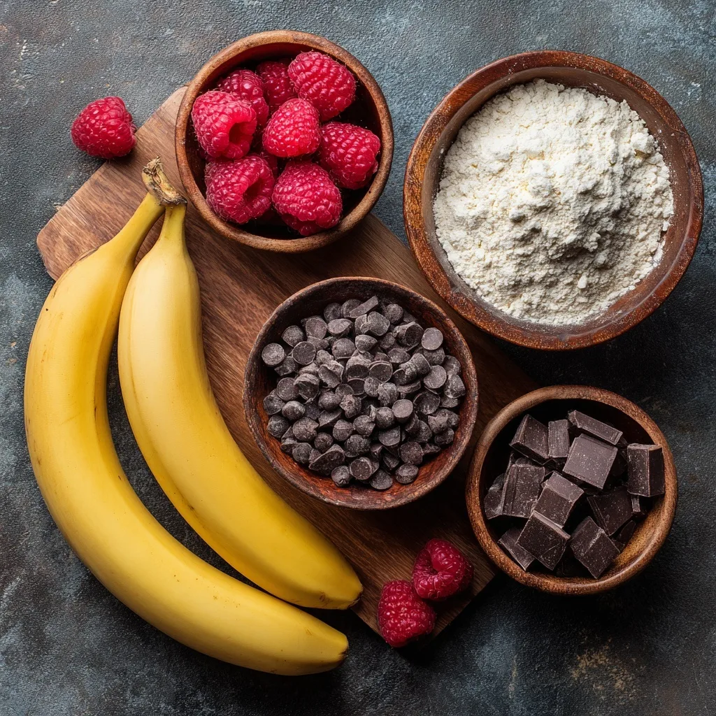 0 0 15 Dark Chocolate Chip Raspberry Banana Bread: The Ultimate Moist and Healthy Treat