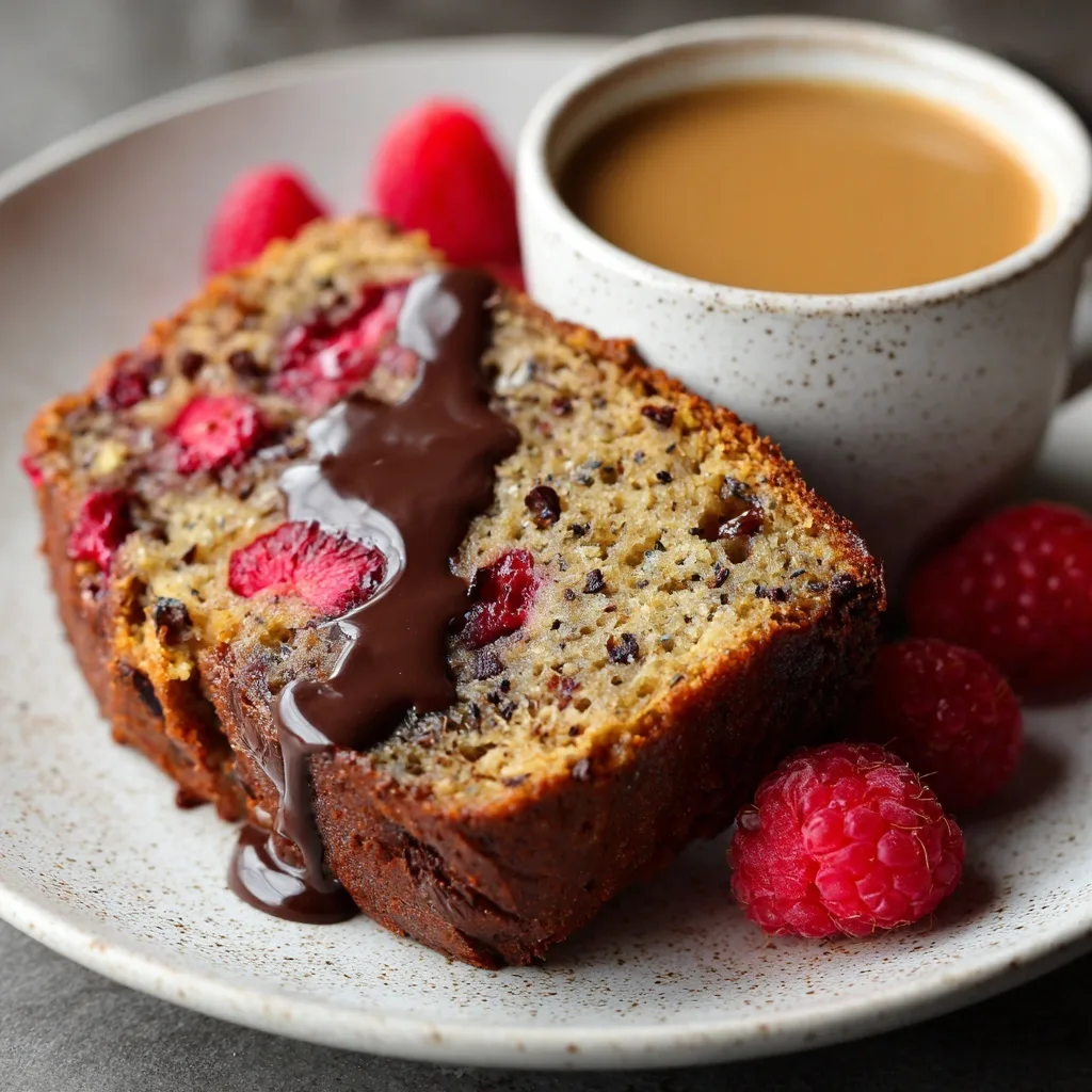 0 1 10 Dark Chocolate Chip Raspberry Banana Bread: The Ultimate Moist and Healthy Treat