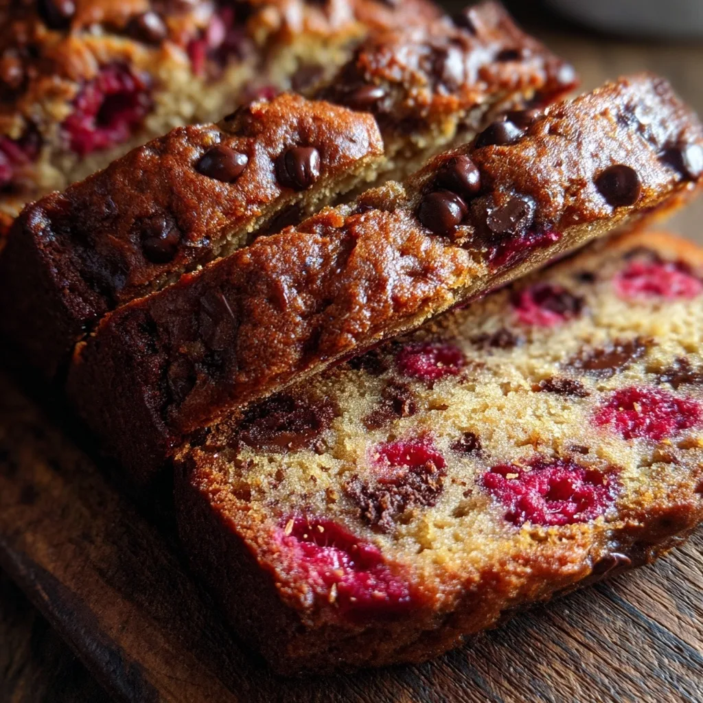 Dark Chocolate Chip Raspberry Banana Bread: The Ultimate Moist and Healthy Treat